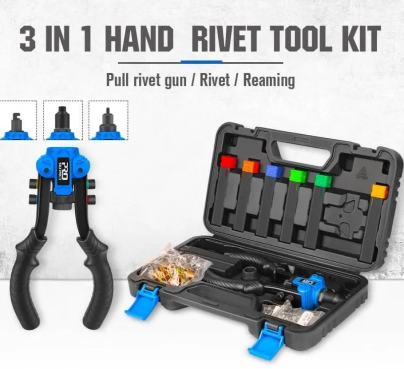 Roam Ready Outdoor-Artikel|Heimwerkzeuge-3-in-1-Nietmuttern-Werkzeugsatz – Handniet- und Mutternsetzer-Set