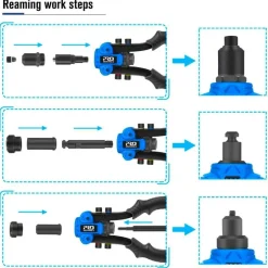 Roam Ready Outdoor-Artikel|Heimwerkzeuge-3-in-1-Nietmuttern-Werkzeugsatz – Handniet- und Mutternsetzer-Set