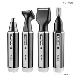 PureGlow Frauenpflege|Körperpflege-4-in-1-Pflegeset für Nasen- und Ohrenhaarschneider mit Akku