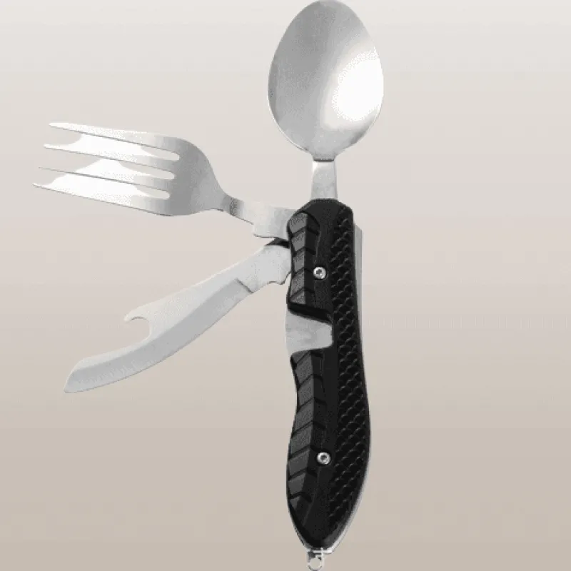 The Outdoor Vault Camping-Werkzeuge|Camping Im Freien-4-in-1-Reiseutensilienset – Tragbares Besteckwerkzeug