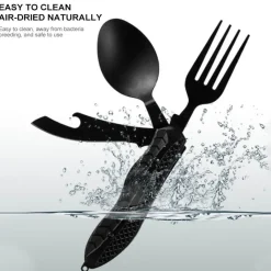 The Outdoor Vault Camping-Werkzeuge|Camping Im Freien-4-in-1-Reiseutensilienset – Tragbares Besteckwerkzeug