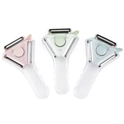 Deco Küche & Esszimmer-3-in-1-Rotationsschäler aus Edelstahl für Obst und Gemüse