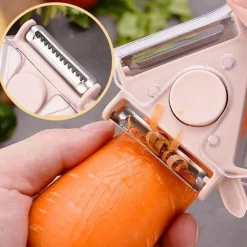 Deco Küche & Esszimmer-3-in-1-Rotationsschäler aus Edelstahl für Obst und Gemüse