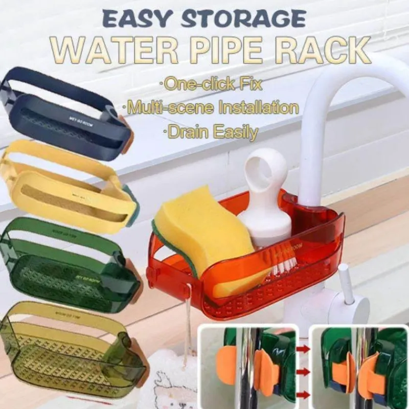 Space Savvy Küche & Esszimmer-2-in-1-Schwammhalter, Spülbecken-Organizer