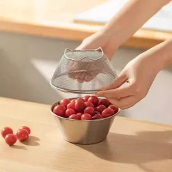 Decor Küche & Esszimmer-2-in-1-Siebset aus Edelstahl – Küchenkochwerkzeug