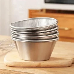 Decor Küche & Esszimmer-2-in-1-Siebset aus Edelstahl – Küchenkochwerkzeug