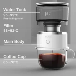 The Cozy Mug Küche & Esszimmer-Intelligente Mini-Kaffeemaschine – Automatische Brühmaschine