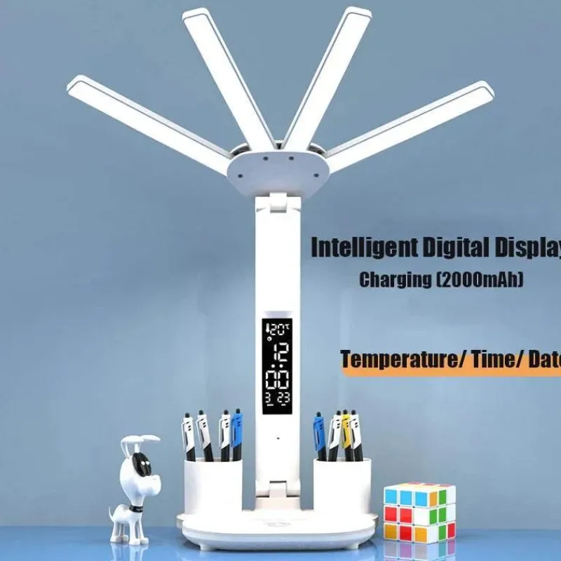 The Decor Haven Gadgets Für Zuhause-Intelligente multifunktionale Tischlampe – 3-in-1-Design mit vier Köpfen