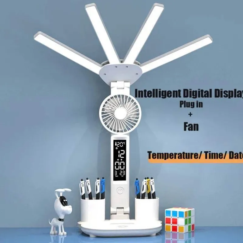 The Decor Haven Gadgets Für Zuhause-Intelligente multifunktionale Tischlampe – 3-in-1-Design mit vier Köpfen