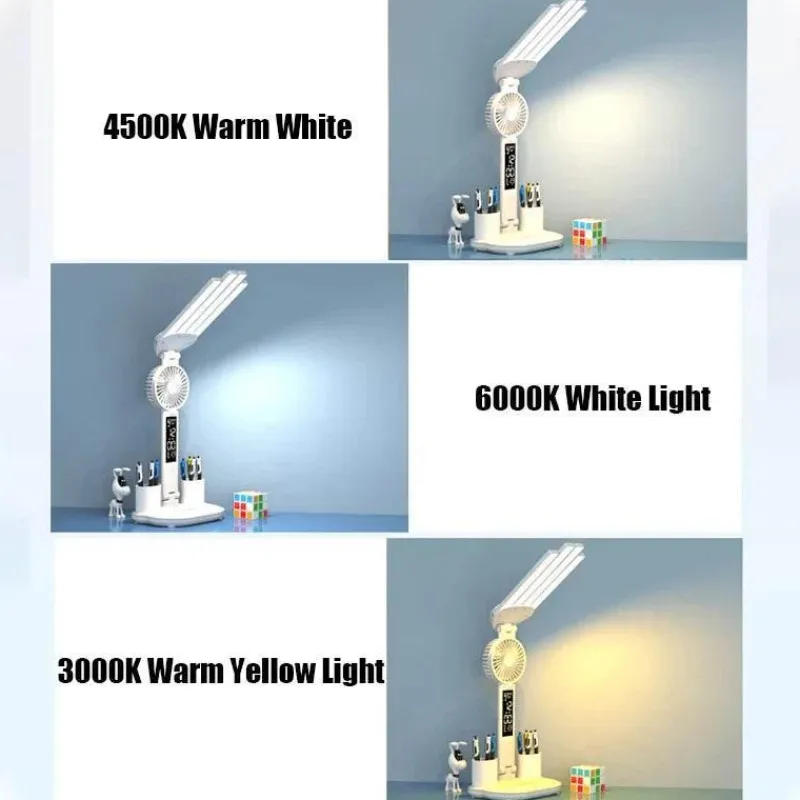 The Decor Haven Gadgets Für Zuhause-Intelligente multifunktionale Tischlampe – 3-in-1-Design mit vier Köpfen