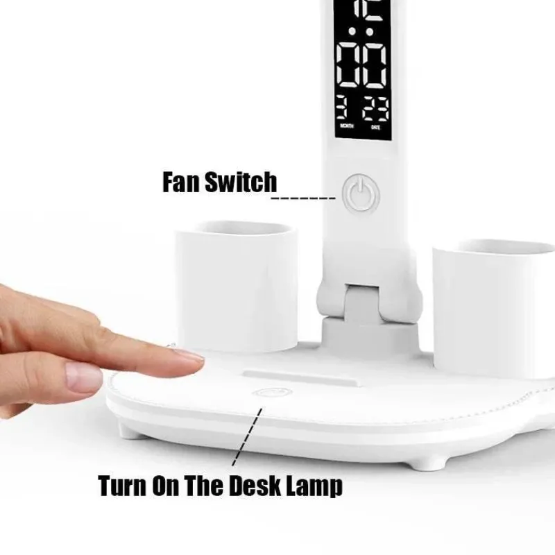 The Decor Haven Gadgets Für Zuhause-Intelligente multifunktionale Tischlampe – 3-in-1-Design mit vier Köpfen