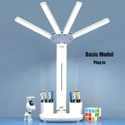 The Decor Haven Gadgets Für Zuhause-Intelligente multifunktionale Tischlampe – 3-in-1-Design mit vier Köpfen