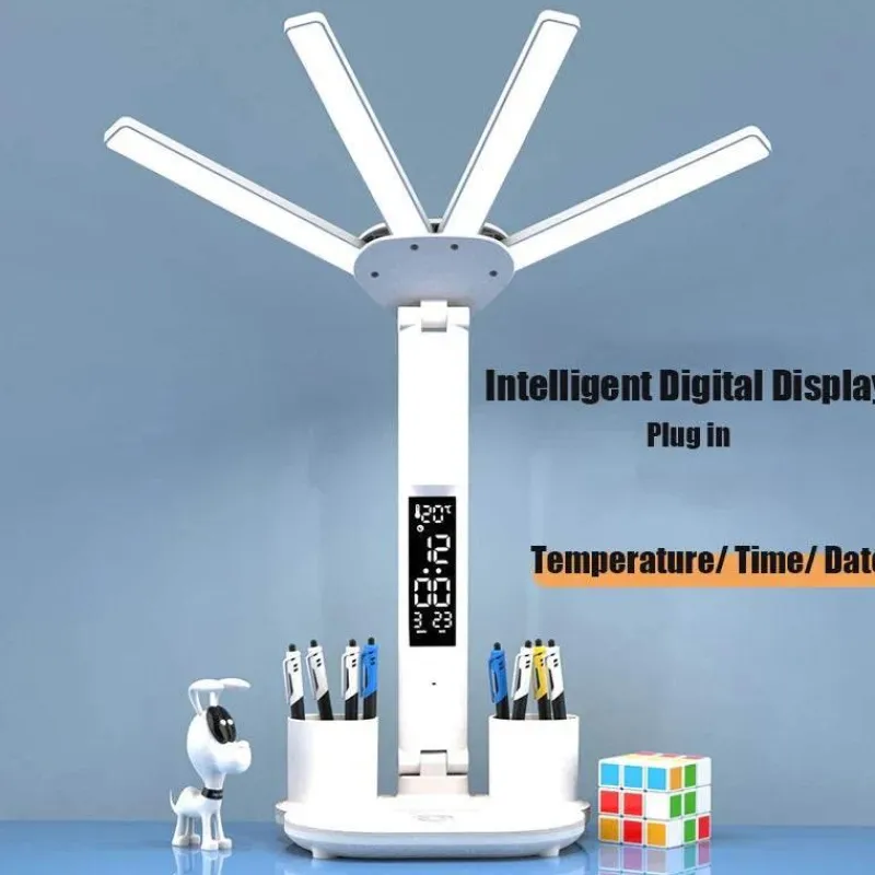 The Decor Haven Gadgets Für Zuhause-Intelligente multifunktionale Tischlampe – 3-in-1-Design mit vier Köpfen