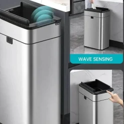 The Decor Haven Küche & Esszimmer|Gadgets Für Zuhause-Intelligenter automatischer Sensor-Mülleimer aus Edelstahl