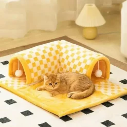 Furendo Haustierzubehör|Reinigungswerkzeuge Für Haustiere-Intelligenter interaktiver Katzentunnel – Lustiges Haustier-Spielhaus