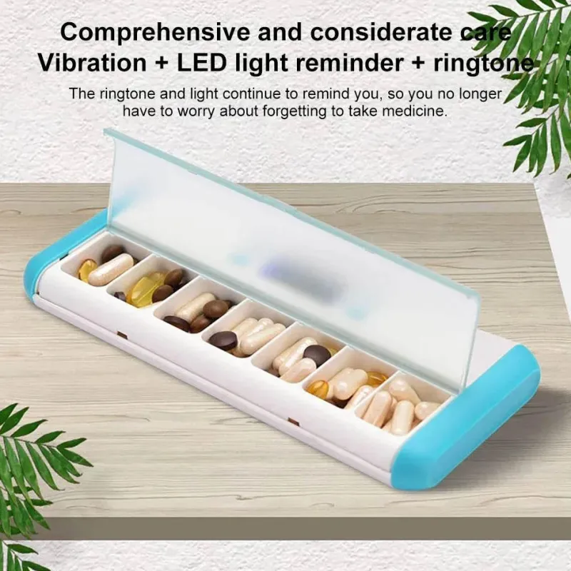 Tranquil Touch Mobilitäts- Und Support-Tools|Gesundheits-Gadgets-Intelligenter Pillen-Organizer mit Alarm – Automatische Erinnerungsbox