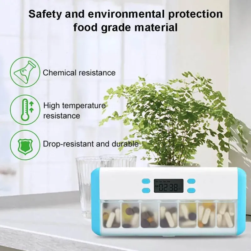 Tranquil Touch Mobilitäts- Und Support-Tools|Gesundheits-Gadgets-Intelligenter Pillen-Organizer mit Alarm – Automatische Erinnerungsbox