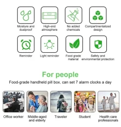 Tranquil Touch Mobilitäts- Und Support-Tools|Gesundheits-Gadgets-Intelligenter Pillen-Organizer mit Alarm – Automatische Erinnerungsbox