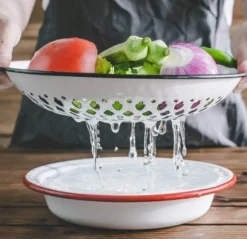 The Culinary Kit Küche & Esszimmer-Intelligentes Abtropftablett für Obst und Gemüse – Effizientes Küchenwerkzeug für frische Produkte