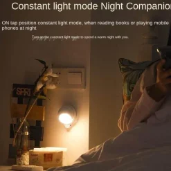 Comfort u0026 Style Beleuchtung-Intelligentes Nachtlicht – 360° drehbare, wiederaufladbare Lampe mit Körpersensor