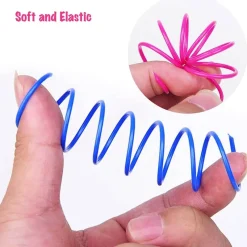 TailTrend Haustierspielzeug-Interaktive Katzenspielzeugbälle – 12-teiliges buntes Federset für spannende Spielstunden