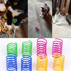 TailTrend Haustierspielzeug-Interaktive Katzenspielzeugbälle – 12-teiliges buntes Federset für spannende Spielstunden