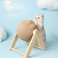 Furendo Haustierzubehör|Reinigungswerkzeuge Für Haustiere-Interaktiver Katzenkratzball – lustiges Katzenspielzeug zum Kratzen und Spielen