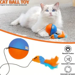 Furendo Reinigungswerkzeuge Für Haustiere|Haustierspielzeug-Interaktiver Katzenspielzeugball – Automatisches Laufspielzeug für Katzen
