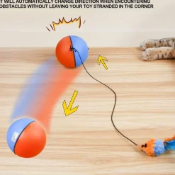 Furendo Reinigungswerkzeuge Für Haustiere|Haustierspielzeug-Interaktiver Katzenspielzeugball – Automatisches Laufspielzeug für Katzen