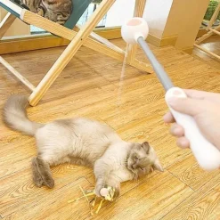Furendo Haustierzubehör|Reinigungswerkzeuge Für Haustiere-Interaktiver Katzen-Teaser-Stick – Spannendes Spaßspielzeug für Katzen