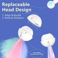 TailTrend Haustierspielzeug-Interaktives einziehbares Katzenspielzeug – spannender Spaß für Ihren Stubentiger