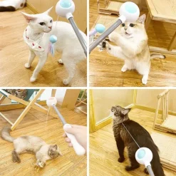 TailTrend Haustierspielzeug-Interaktives einziehbares Katzenspielzeug – spannender Spaß für Ihren Stubentiger