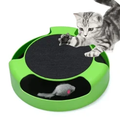 TailTrend Haustierzubehör|Haustierspielzeug-Interaktives Haustierspielzeug – Spannende Drehmaus für Katzen und Hunde