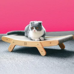 Decor Haustierzubehör|Haustierbetten-Interaktives Katzenkratzbett – Verspielte Lounge für Katzen