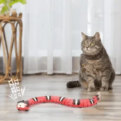 TailTrend Haustierspielzeug-Interaktives Katzenspielzeug mit intelligentem Sensor – Spannendes Schlangenspielzeug für Katzenspaß