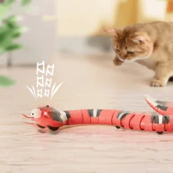 TailTrend Haustierspielzeug-Interaktives Katzenspielzeug mit intelligentem Sensor – Spannendes Schlangenspielzeug für Katzenspaß