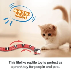 TailTrend Haustierspielzeug-Interaktives Katzenspielzeug mit intelligentem Sensor – Spannendes Schlangenspielzeug für Katzenspaß