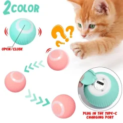 TailTrend Haustierspielzeug-Interaktives Katzenspielzeug mit automatischem Rollball, intelligentes Haustier-Gadget für spannendes Spielen