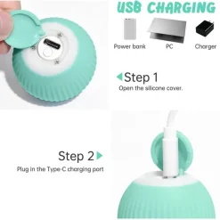 TailTrend Haustierspielzeug-Interaktives Katzenspielzeug mit automatischem Rollball, intelligentes Haustier-Gadget für spannendes Spielen