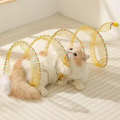 Furendo Haustierzubehör|Reinigungswerkzeuge Für Haustiere-Interaktives Katzentunnelspielzeug – Faltbarer Spieltunnel für Katzen