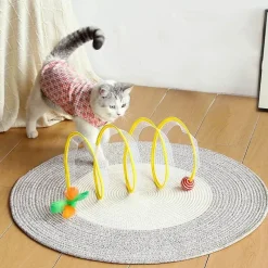 Furendo Haustierzubehör|Reinigungswerkzeuge Für Haustiere-Interaktives Katzentunnelspielzeug – Faltbarer Spieltunnel für Katzen