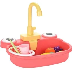 The Decor Haven Haustierzubehör|Küche & Esszimmer-Interaktives Küchenspülenspielzeug für Kinder – lustiges Spielset für kreatives Lernen
