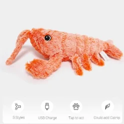 TailTrend Haustierspielzeug-Interaktives Plüsch-Hummer-Katzenspielzeug – Spannende Spielzeit für Ihr Haustier