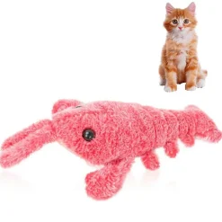 TailTrend Haustierzubehör|Haustierspielzeug-Interaktives Plüsch-Hummer-Katzenspielzeug – Schlabberspielzeug für Haustiere