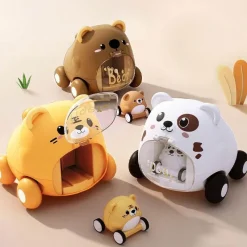 The Decor Haven Babyspielzeug-Interaktives Spielzeugauto – Lustiges Cartoon-Fahrzeug für Kinder