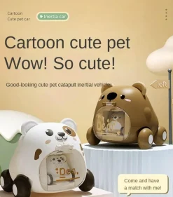 The Decor Haven Babyspielzeug-Interaktives Spielzeugauto – Lustiges Cartoon-Fahrzeug für Kinder