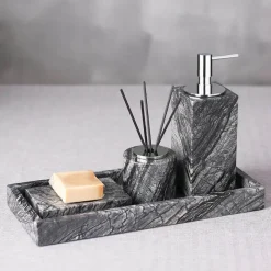 The Bath Nook Badezimmer-Isabella Marmor Badezimmer-Accessoires-Set – Elegante Badezimmerdekoration
