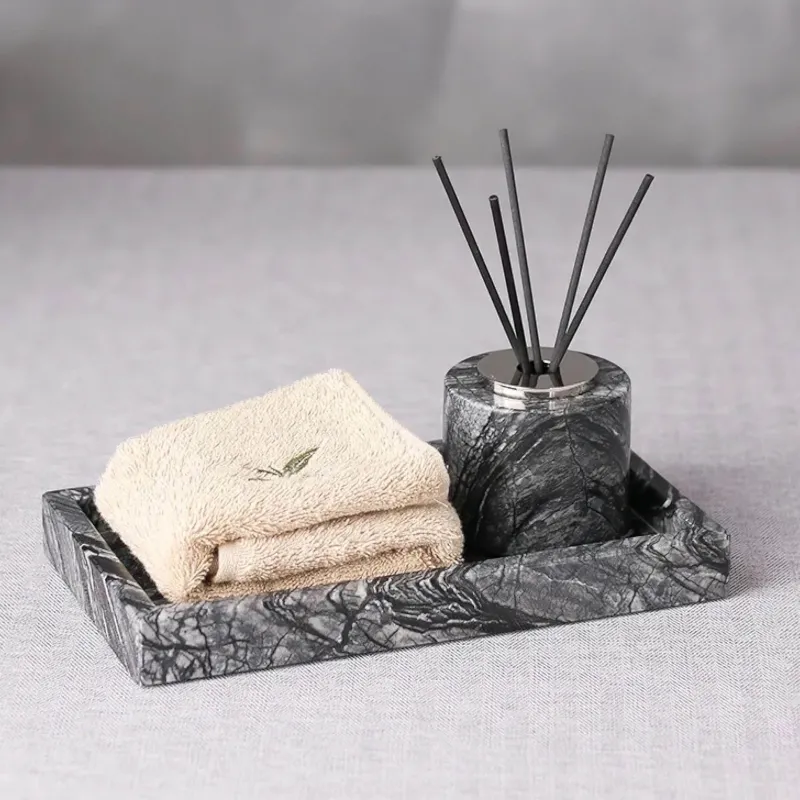 The Bath Nook Badezimmer-Isabella Marmor Badezimmer-Accessoires-Set – Elegante Badezimmerdekoration