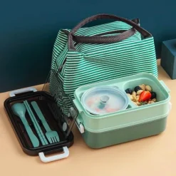 Roam Ready Camping-Werkzeuge|Outdoor-Artikel-Isolierte, auslaufsichere Suppenschüssel – doppelschichtiger Lunchbehälter