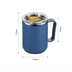 Tom Küche & Esszimmer-Isolierter Kaffeebecher aus Edelstahl mit Henkel – Reisebecher